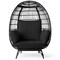 Best Choice Products Wicker Egg Chair Oversized Indoor Outdoor Patio Lounger w/ Steel Frame, 440lb Capacity